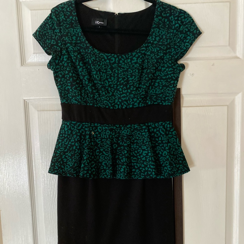 Green and Black Dress